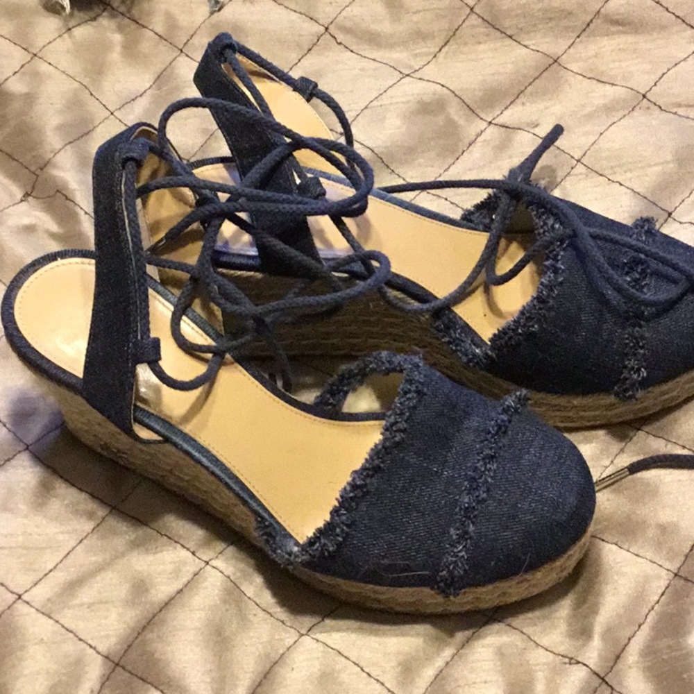 Denim Espadrilles.  Good condition size 8